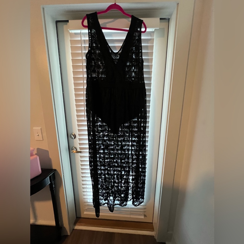 Curvysense lace dress with body suit attachment